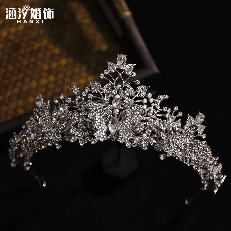 涵汐新款手工合金组合蝴蝶皇冠