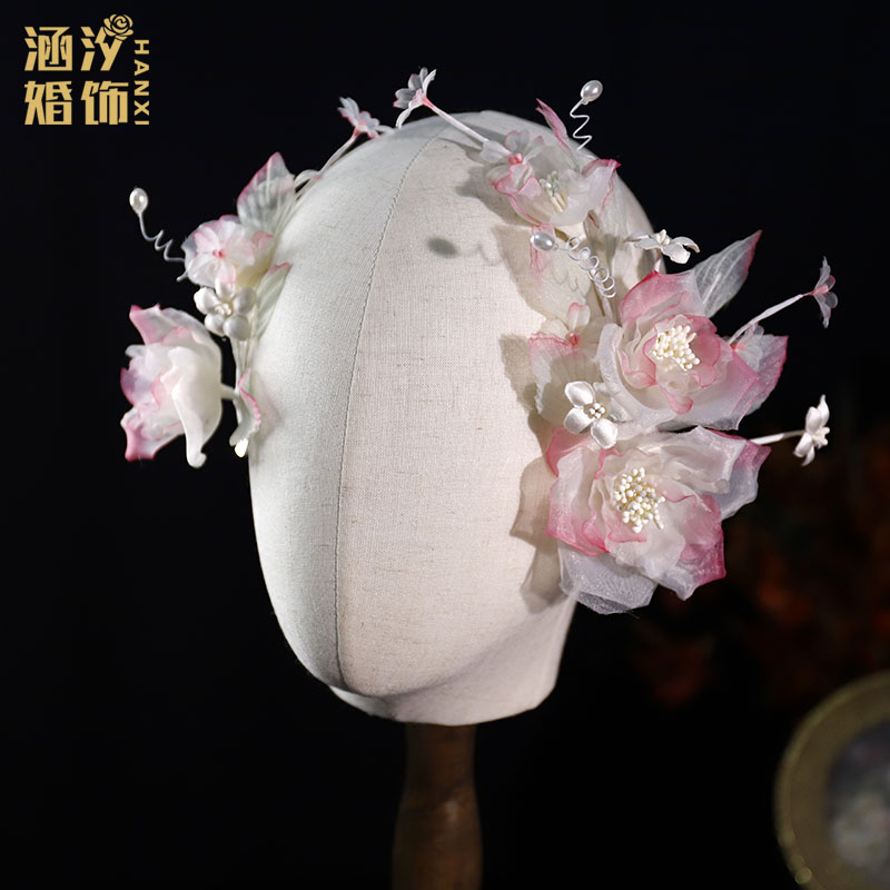 涵汐新娘头饰手作森系仙美对夹