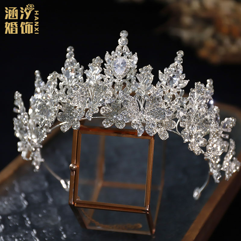 涵汐法式新品锆石闪钻合金大发饰