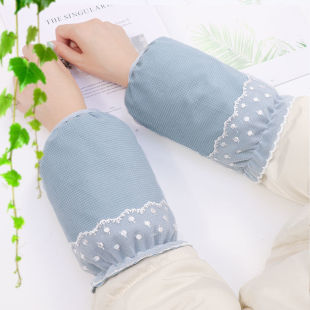 秋冬袖套短款女士韩版羽绒服套袖耐脏护袖蕾丝花边甜美潮流学生