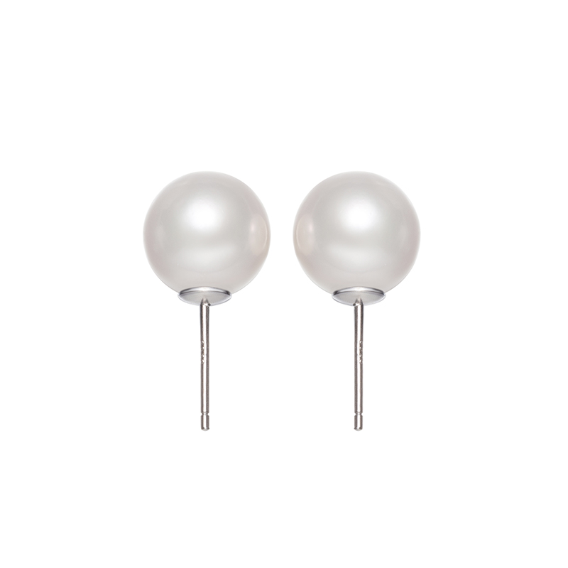 《琳琳粉丝专享》A0106皓月爱迪生白珠耳钉LL1205