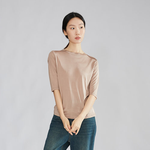 SILVIYE真丝双面针织衫打底衫