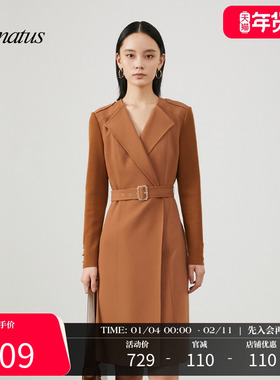 CONATUS/珂尼蒂思西装式连衣裙冬季新款独特高级感流行裙子女