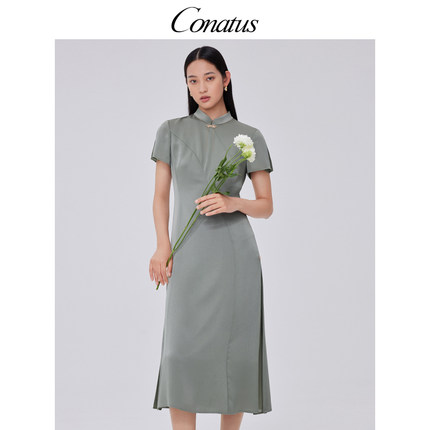 CONATUS/珂尼蒂思国风气质连衣裙夏季新款优雅大方裙子女