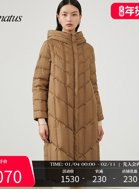 CONATUS/珂尼蒂思长款羽绒服冬季新款法式复古加厚外套女