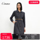 轻奢高端裙子女 新款 CONATUS 珂尼蒂思A字优雅遮肉连衣裙春季