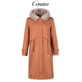 防风加厚连帽毛领长款 新款 尼克服外套女 珂尼蒂思热销冬季 CONATUS