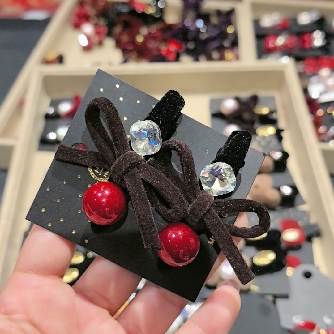 韩系秋冬高级复古植绒丝绒发夹网红时尚百搭侧边夹鸭嘴夹碎发卡,饰品/流行首饰/时尚饰品新,发饰,淘宝优惠券,粉丝福利购,淘宝优惠卷