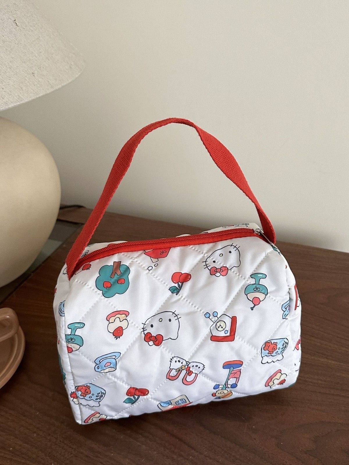 新款外出化妆包洗漱包大容量便携收纳立体百搭可爱猫咪防水手提包,收纳整理,化妆包,淘宝优惠券,粉丝福利购,淘宝优惠卷