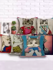 Japanese Yuko Higuchi Yuko Cat Pillow Core Cover Cartoon Pillow Cover Living Room Sofa Nap Cushion