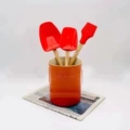 Orange Storage Bucket (Including Three-Piece Silicone Spatula Set)