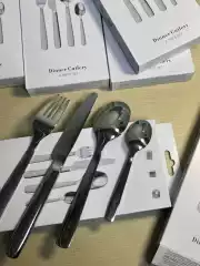 High-Looking and Simple ins Style Stainless Steel Thickeneded 4-Piece French Western Food Knife and Fork Home Kitchen Set Four-Piece Set