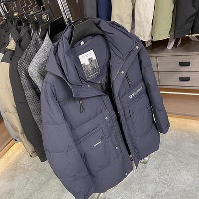 外贸工厂冬季男士中长款羽绒服