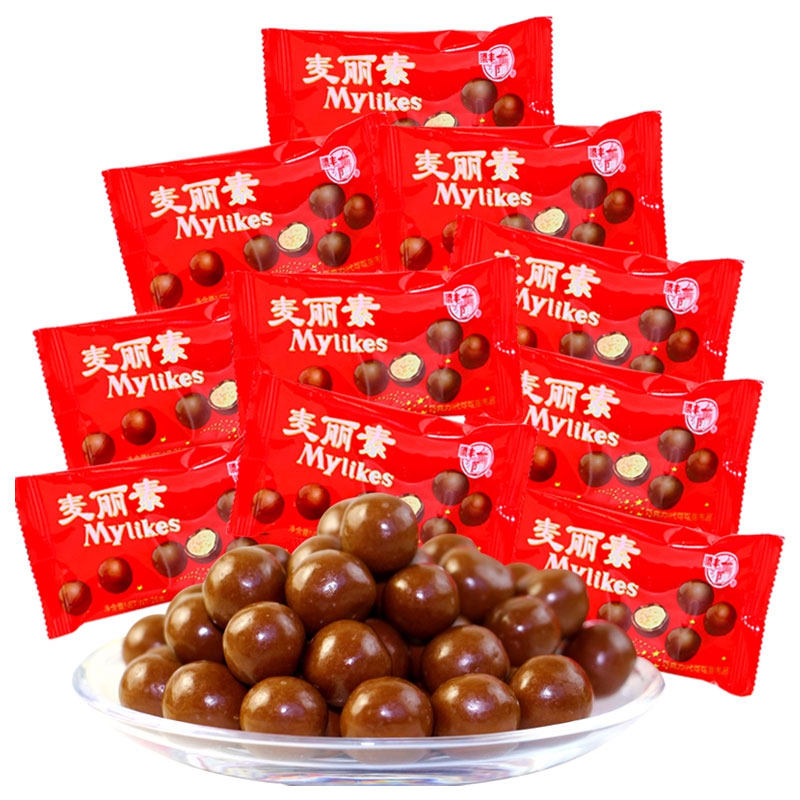 梁丰麦丽素25g*12包巧克力儿童怀旧零食小吃糖果（代可可脂）