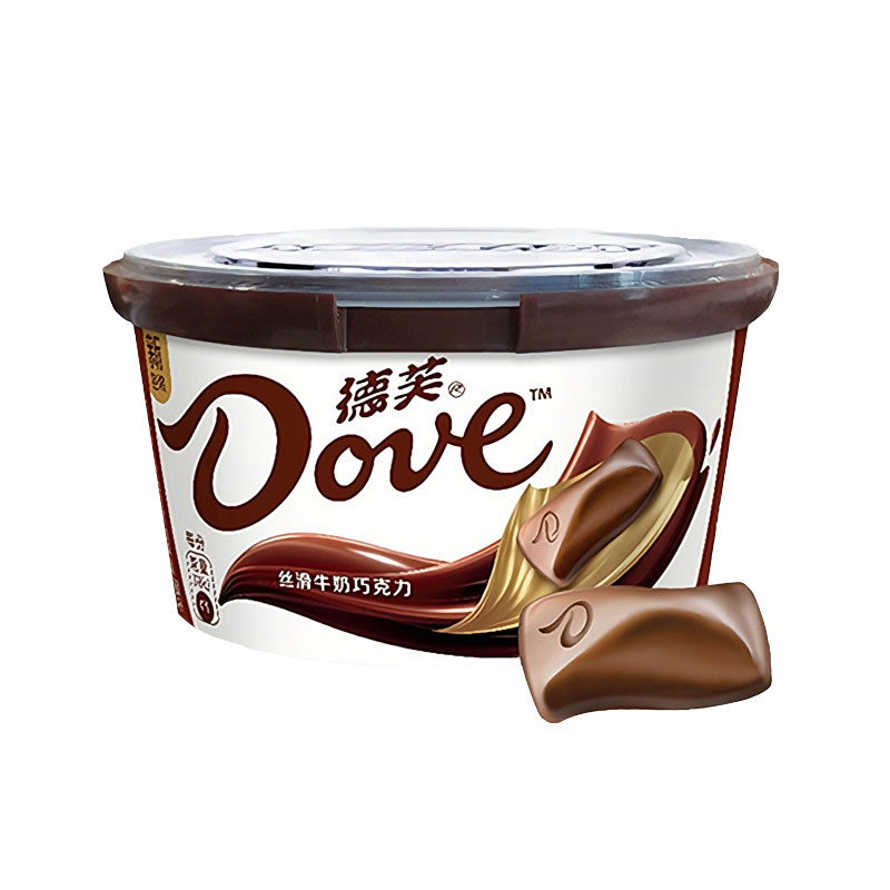 德芙丝滑牛奶巧克力112g*1碗儿童糖果零食纯正可可脂