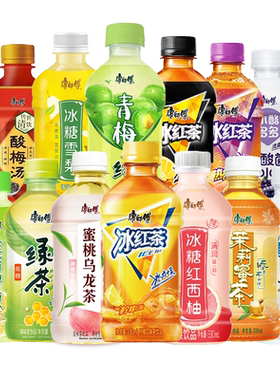 康师傅茉莉蜜茶330ml小瓶装冰红茶蜜桃乌龙冰糖雪梨茶饮料饮品