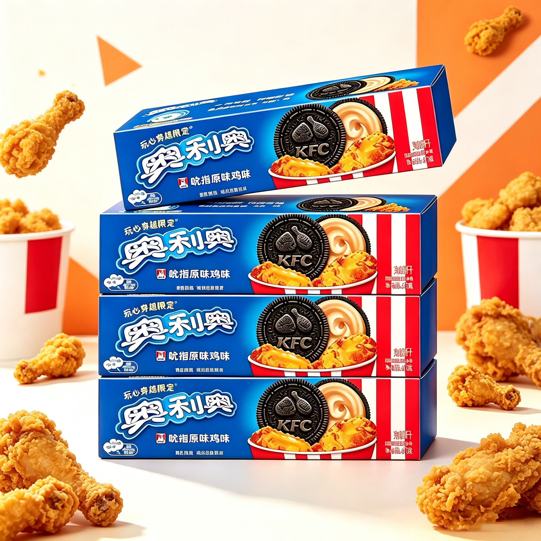 奥利奥肯德基联名限定口味吮指原味鸡味87g日常休闲解馋夹心饼干