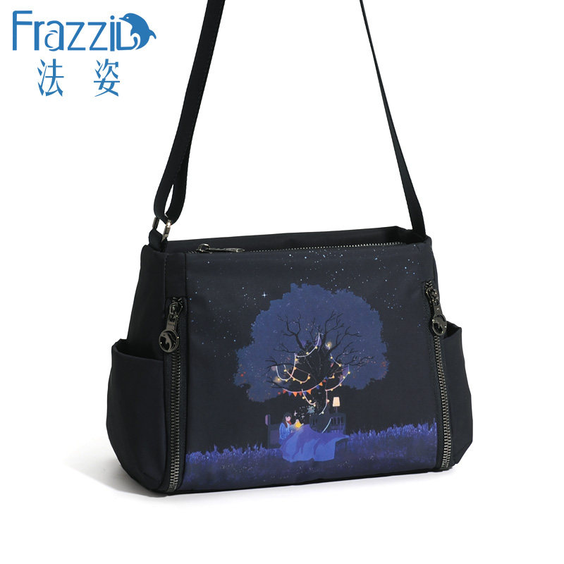 法姿休闲斜挎包包女2022早春新品时尚印花尼龙布包百搭妈妈包防水,箱包皮具/热销女包/男包,通用款女包,淘宝优惠券,粉丝福利购,淘宝优惠卷