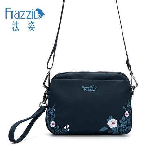 法姿斜挎刺绣小方包欧美