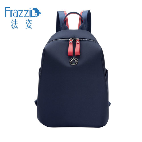 法姿休闲中性双肩包撞色