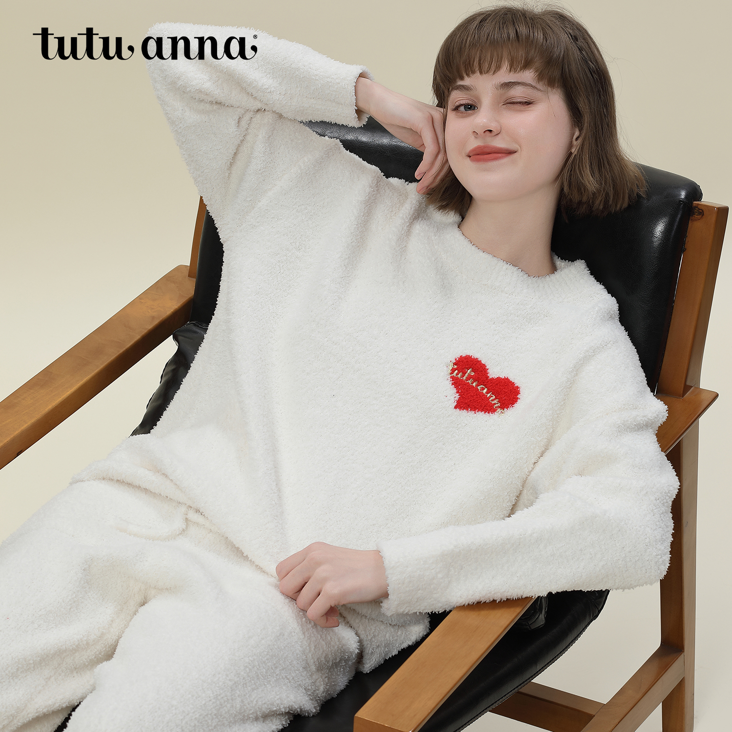 2024新款半边绒保暖舒适睡衣套装