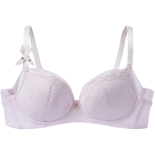 tutuanna内衣女透气聚拢小胸上托收副乳防下垂无钢圈蕾丝文胸女