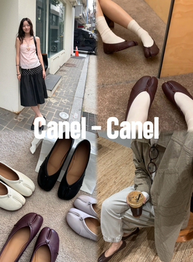 CANEL  新款25ma*分趾平底单鞋女猪蹄复古芭蕾舞单鞋