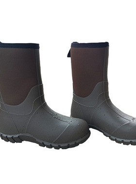 男士保暖防滑 耐穿雨鞋 水鞋雨靴 时尚防水钓鱼 洗车 户外鞋