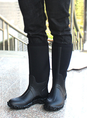 男女情侣机车鞋户外用鞋高端保暖雨鞋雨靴水鞋水靴胶鞋棉雨靴