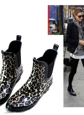 清仓品牌加大码女士时尚保暖雨鞋防滑女款短筒雨靴韩版水鞋低帮