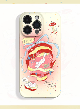 苹果游乐场~可爱少女艺术ins适用iPhone16/15pro手机壳华为mate70小米14小众vivoS19软iqooneo10苹果14findx8