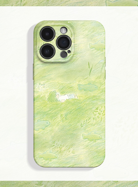 梦鱼~清新治愈适用iPhone16/15pro手机壳mate60华为pura70苹果14红米k70软vivoS20小众opporeno9畅享70ace2