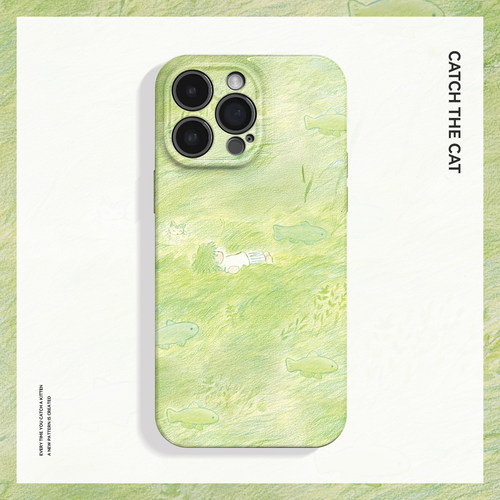 梦鱼~清新治愈适用iPhone16/15pro手机壳mate60华为pura70苹果14红米k70软vivoS20小众opporeno9畅享70ace2