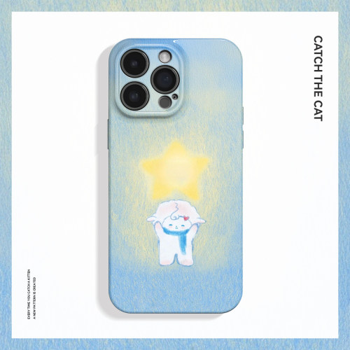 幸运星小羊~可爱治愈菲林适用iPhone16/15promax手机壳新华为mate60软OPPOreon12苹果14少女vivoX200一加ACE3