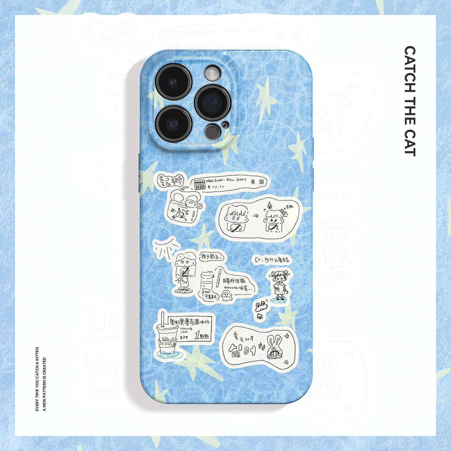 碎碎念~韩系涂鸦少女ins适用iPhone16/15promax手机壳华为pura70苹果13小米14vivoX100小众opporeno12畅享70