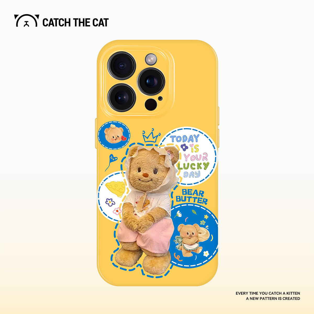 黄油小熊适用iPhone16promax苹果14小米15华为mate70可爱清新pura70pro+艺术ins小众opporeno13不撞款手机壳