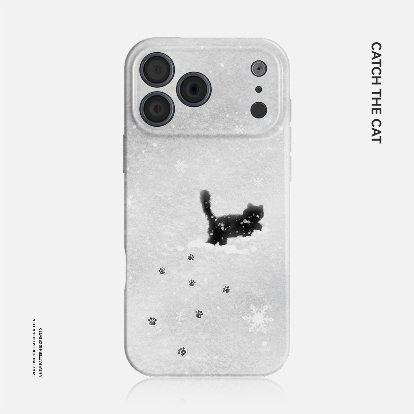 踏雪~简约雪地黑猫ins适用iphone17promax手机壳苹果16华为nova14mate80小米15opporeno13软vivox200一加ace6