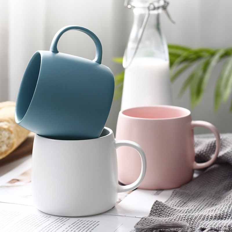 欧式简约陶瓷马克杯子创意个性情侣杯咖啡杯男女牛奶杯家用水杯