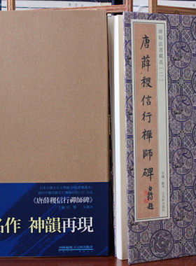 唐薛稷信行禅师碑信行禅师兴教之碑 碑帖法书藏真 经折页装 毛笔书法碑帖原大影印