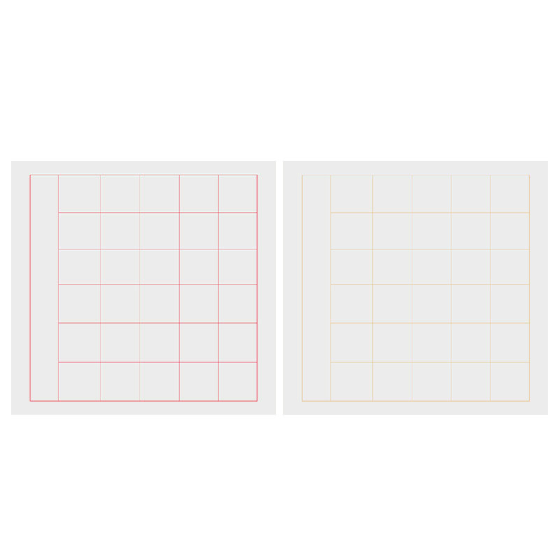 方格生宣纸半熟毛笔书法练习用四尺半切斗方69*69cm30格落款创作
