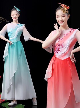 古典舞蹈服女飘逸仙气十八焕蝶舞扇子舞伞舞练功演出服装身韵纱衣