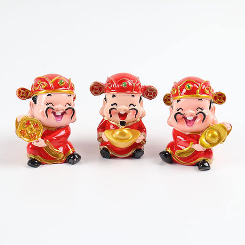 网红财神爷蛋糕装饰 元宝财神招财进宝铜钱财神蛋糕烘焙装扮摆件