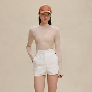 毛衣 长袖 25秋冬新款 H家糖果藏书图案系列60支细真丝羊毛针织衫