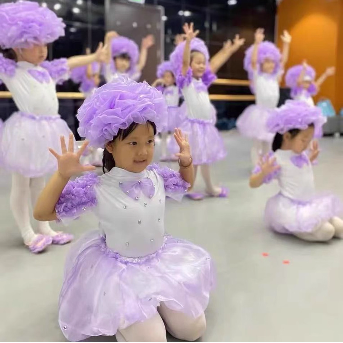 小荷风采金奖泡泡像云朵舞蹈服儿童可爱演出服蓬蓬裙女童公主纱裙