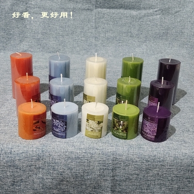 婚庆派对摆件圆柱环保香薰蜡烛