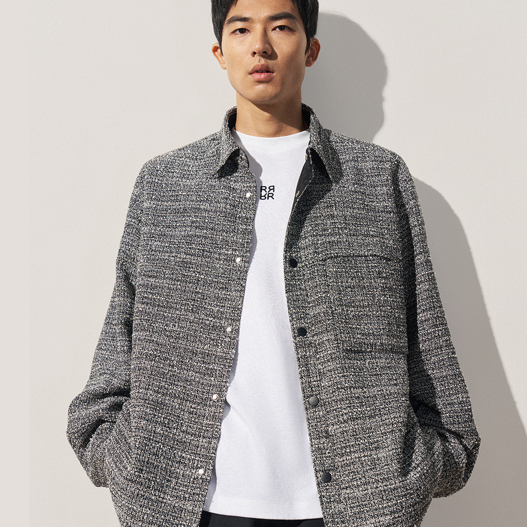 秋冬新款小香风外套重磅粗花呢