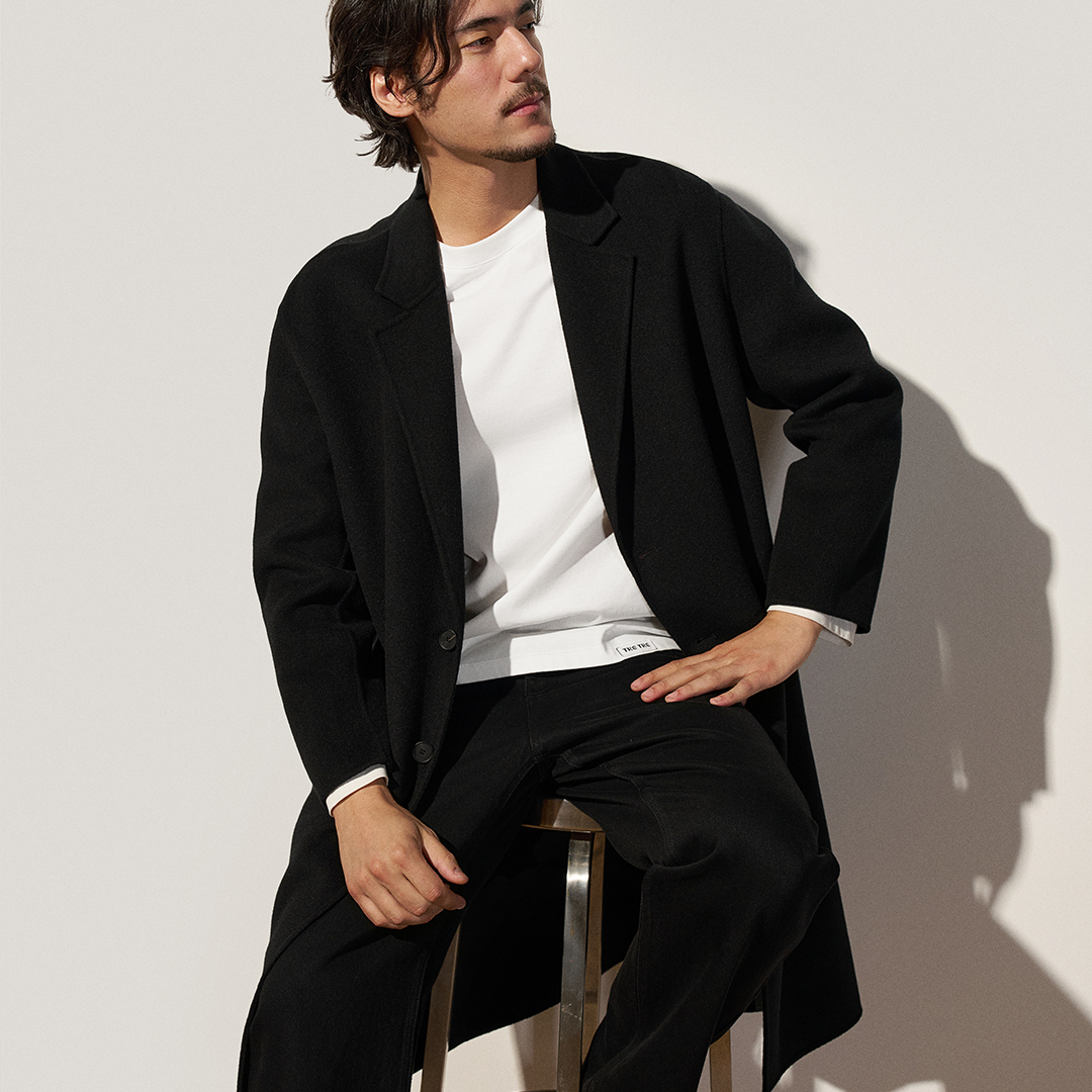 秋冬新款重磅羊毛双面呢大衣