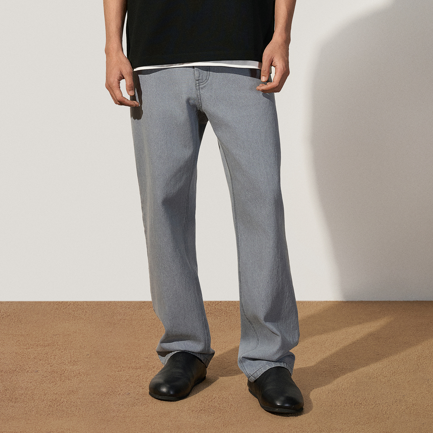 秋冬新款休闲直筒柔软直筒