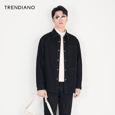 新品长袖牛仔衬衫Trendiano