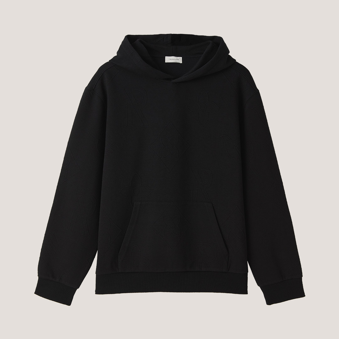 TRENDIANO2025秋冬新款重磅针织大口袋男款连帽卫衣 1ST3101960